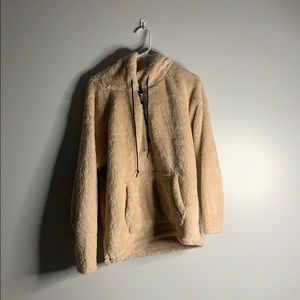 Half zip hooded Sherpa